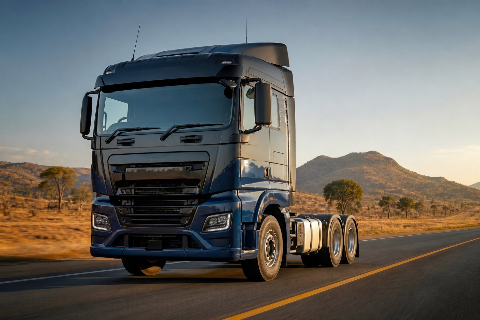 Scania heavy-duty truck on the road
